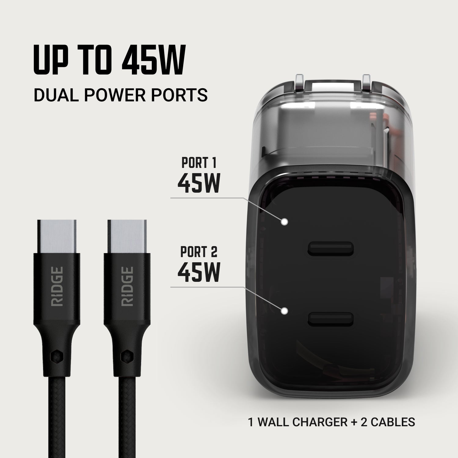 Wall Charger Set - 45W - Phantom