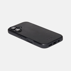 Ridge Phone Case - Midnight Black Leather - iPhone 16