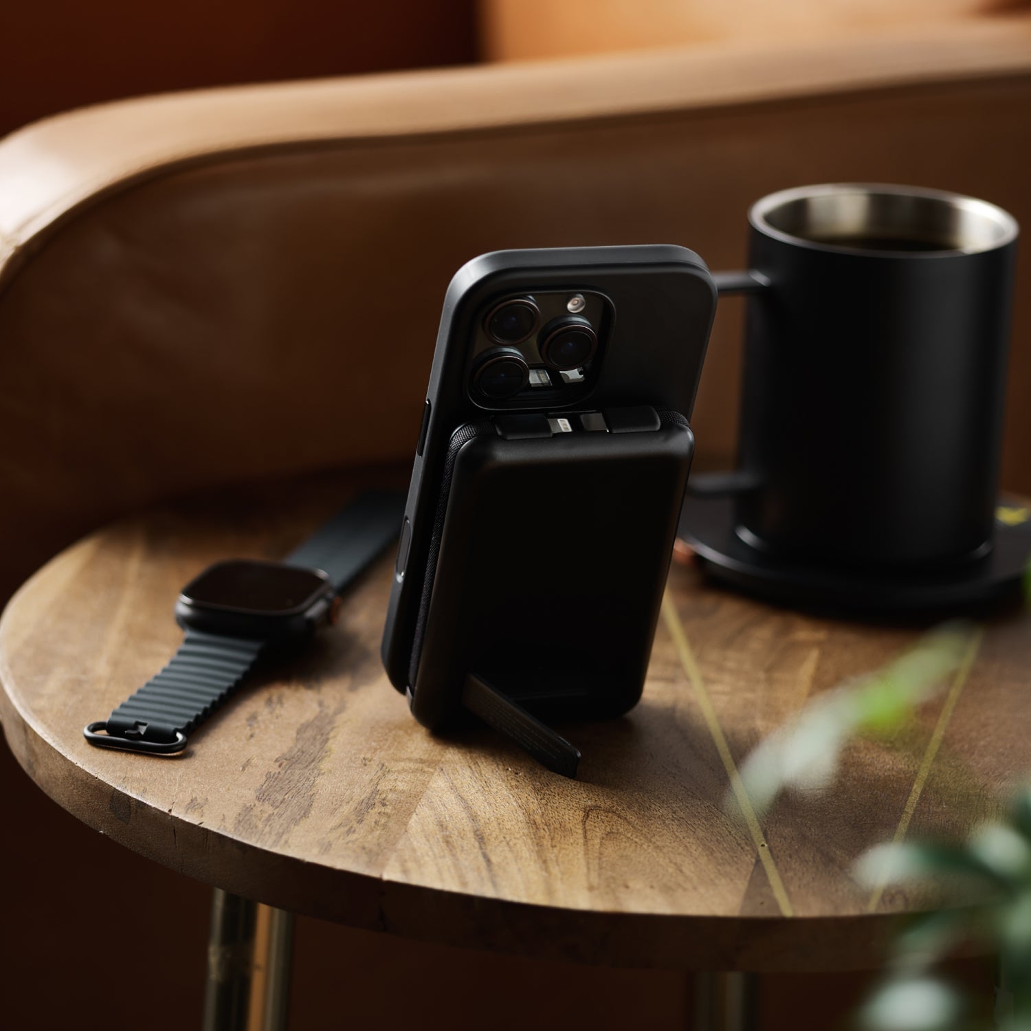 Everyday Charging Kit - iPhone 16 Pro Max - Tobacco Brown Leather
