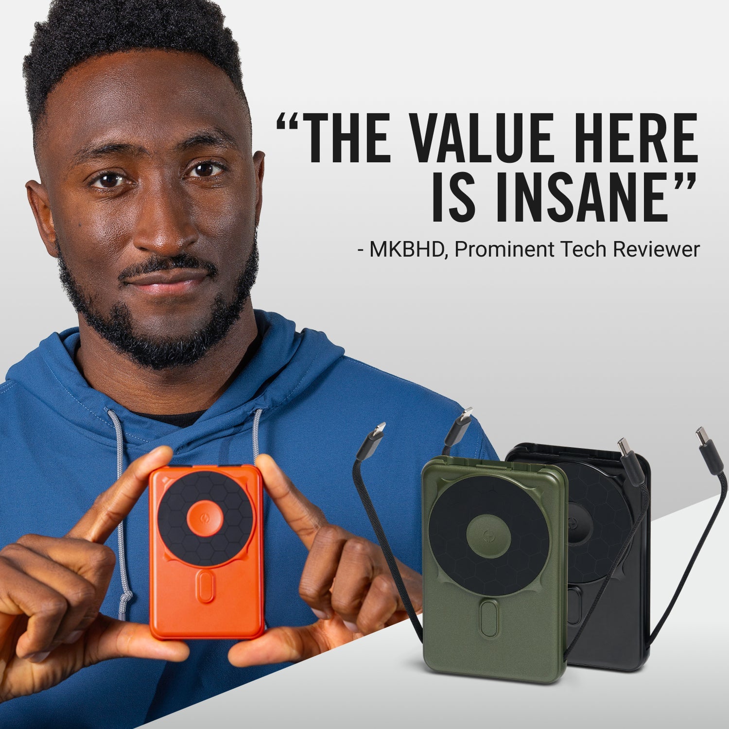 Ridge Power Bank - 10k mAh Bundle - Assorted - 3-Pack