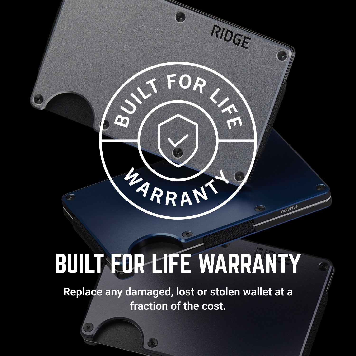 Ridge Wallet - Black Titanium - Terrain