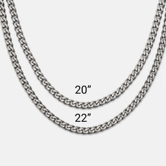 5mm Curb Chain - Titanium - 20"