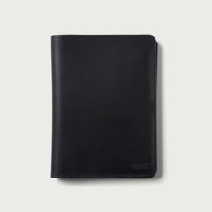 Passport Wallet - Midnight Black Leather