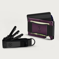 Ridge Wallet for MagSafe + KeyCase - Burgundy + Royal Black