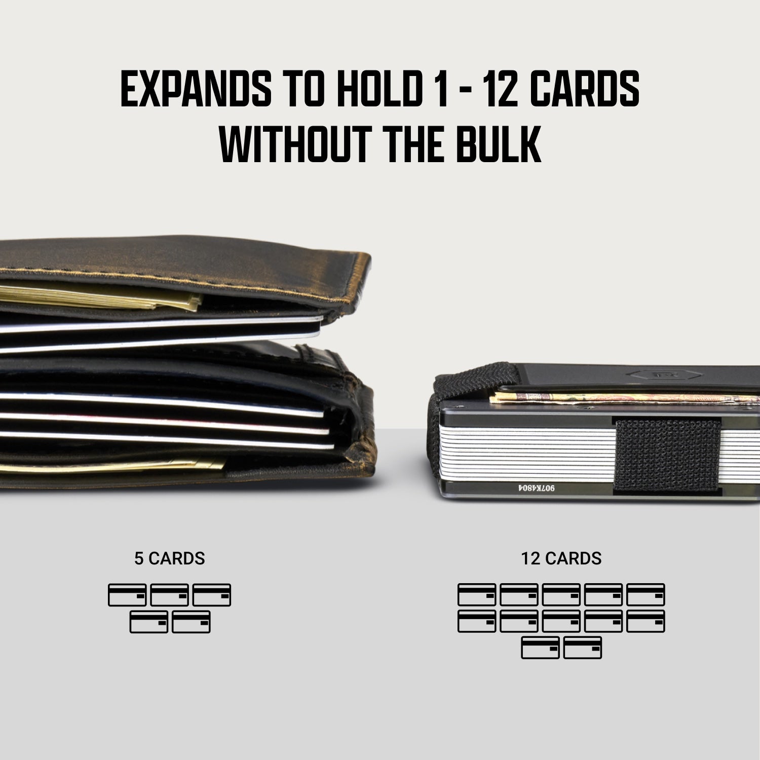 Ridge Wallet for MagSafe + Power Bank - Burnt Titanium + Matte Black
