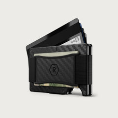 Ridge Wallet + Power Bank - Carbon Fiber 3K + Matte Black