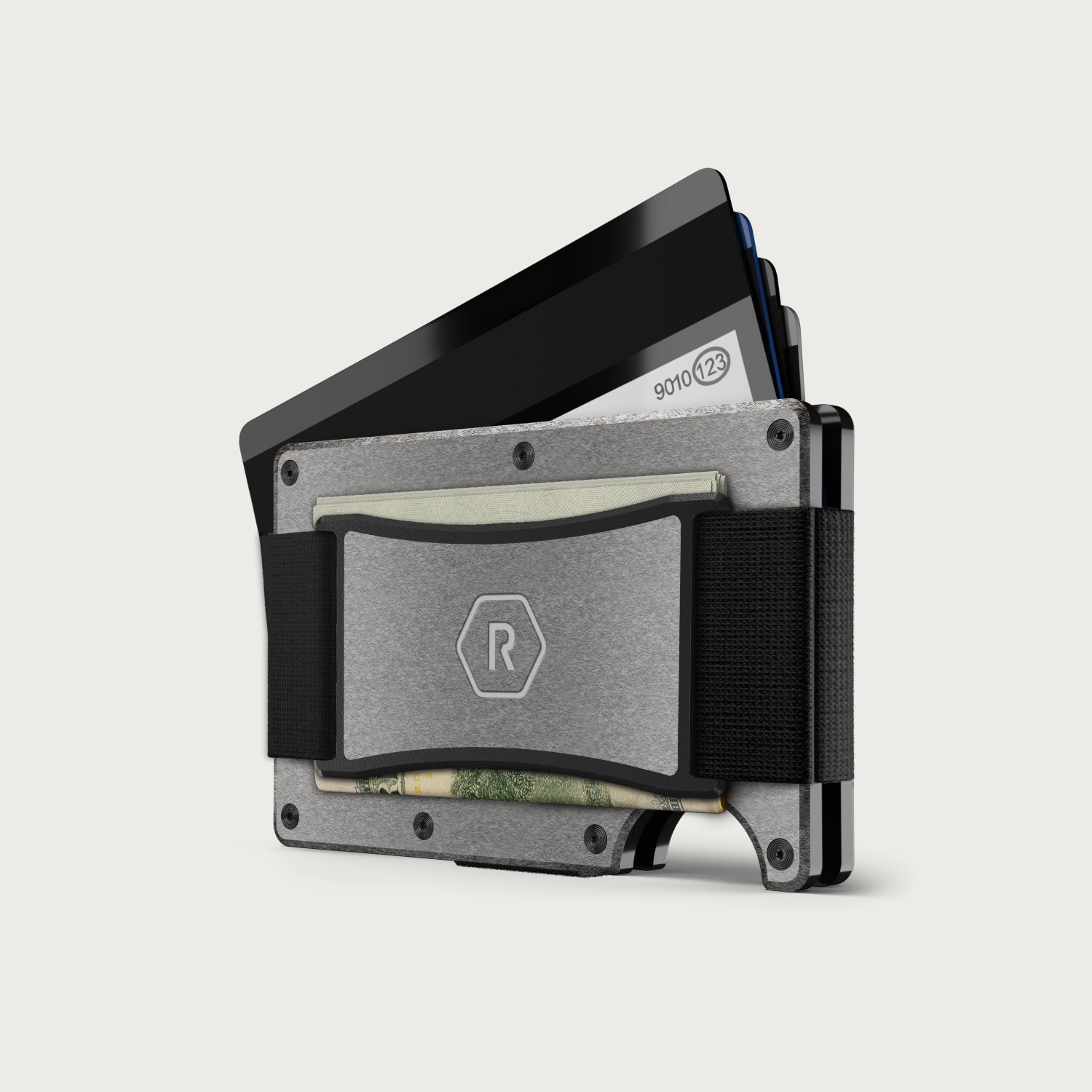 Ridge Wallet + Power Bank - Stonewashed Titanium + Matte Black